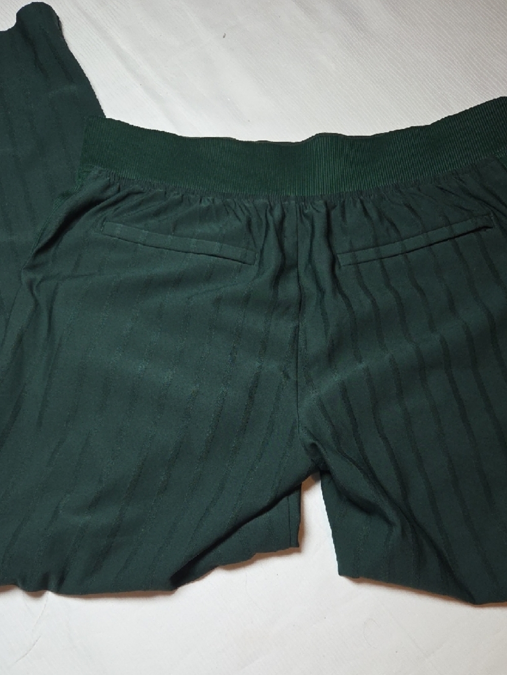 Athleta Forest Green Stretch Casual Pants,sz 4/p. - Picture 3 of 5